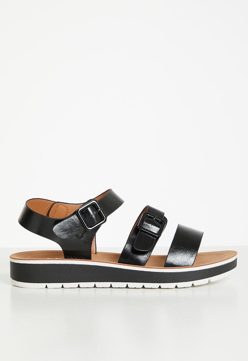 Plum - Zola slingback sandal - black