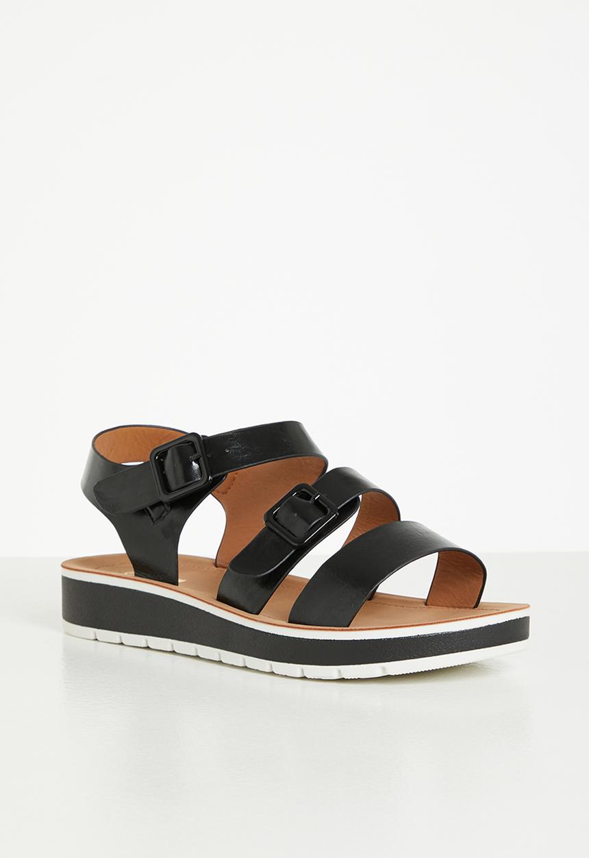 Plum - Zola slingback sandal - black