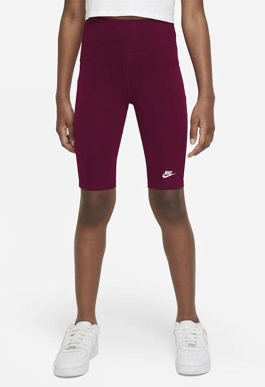 Nike - Nike Sportswear bike 9 in short - dark beetroot & white