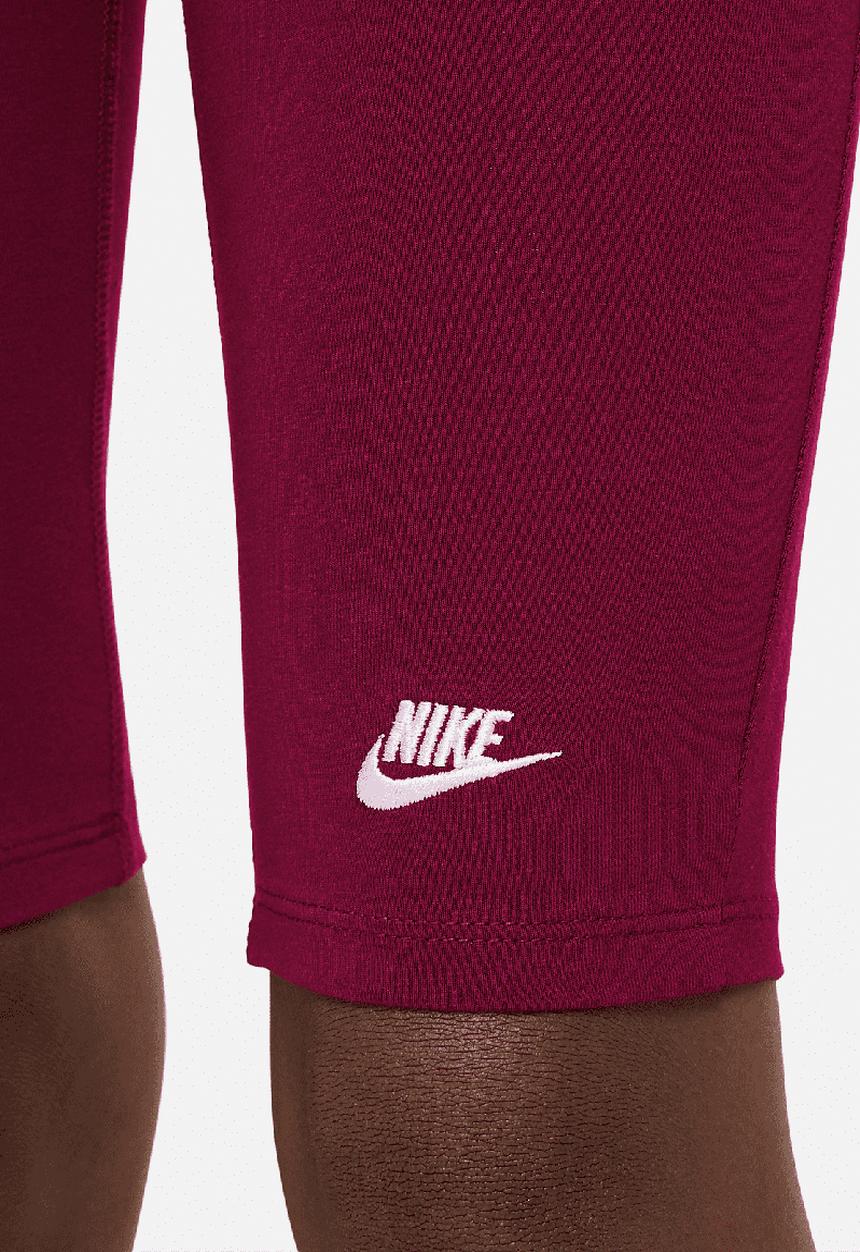Nike - Nike Sportswear bike 9 in short - dark beetroot & white