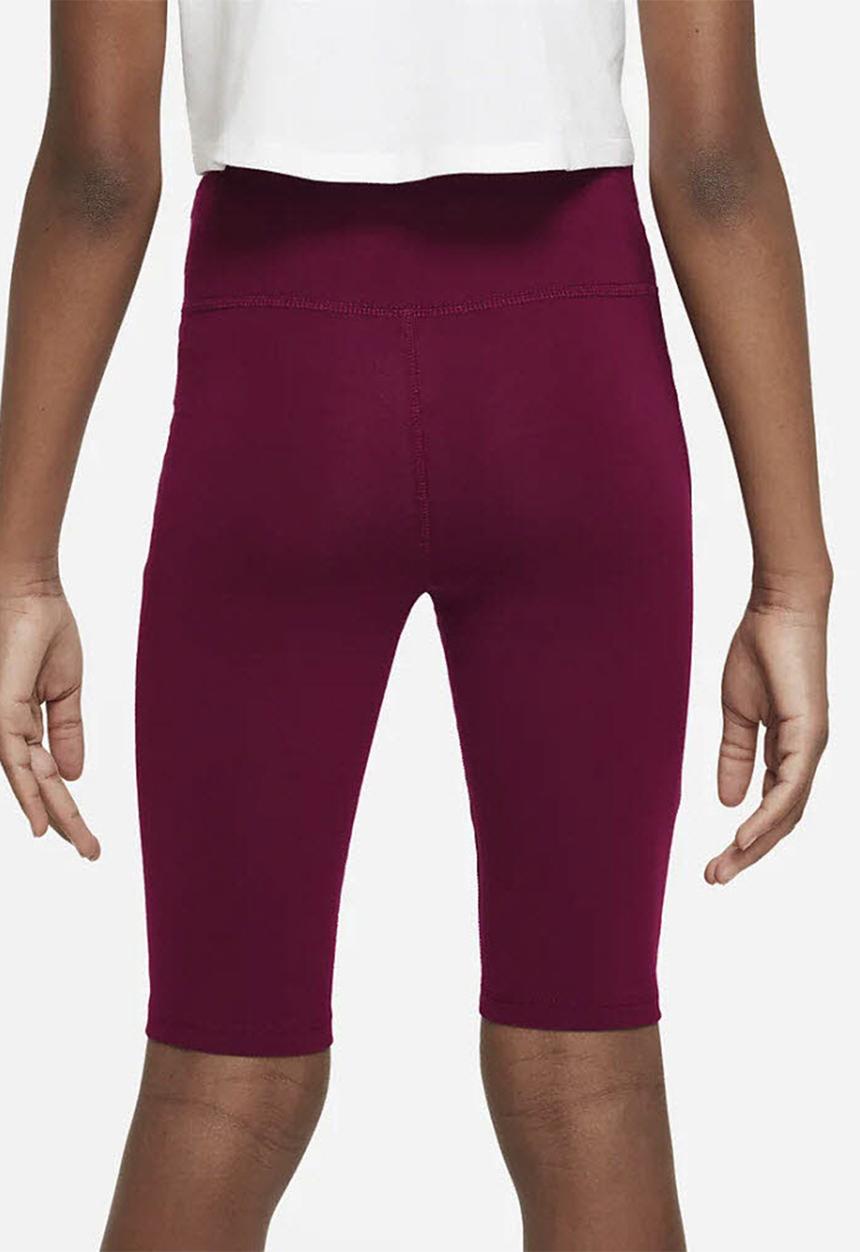 Nike - Nike Sportswear bike 9 in short - dark beetroot & white