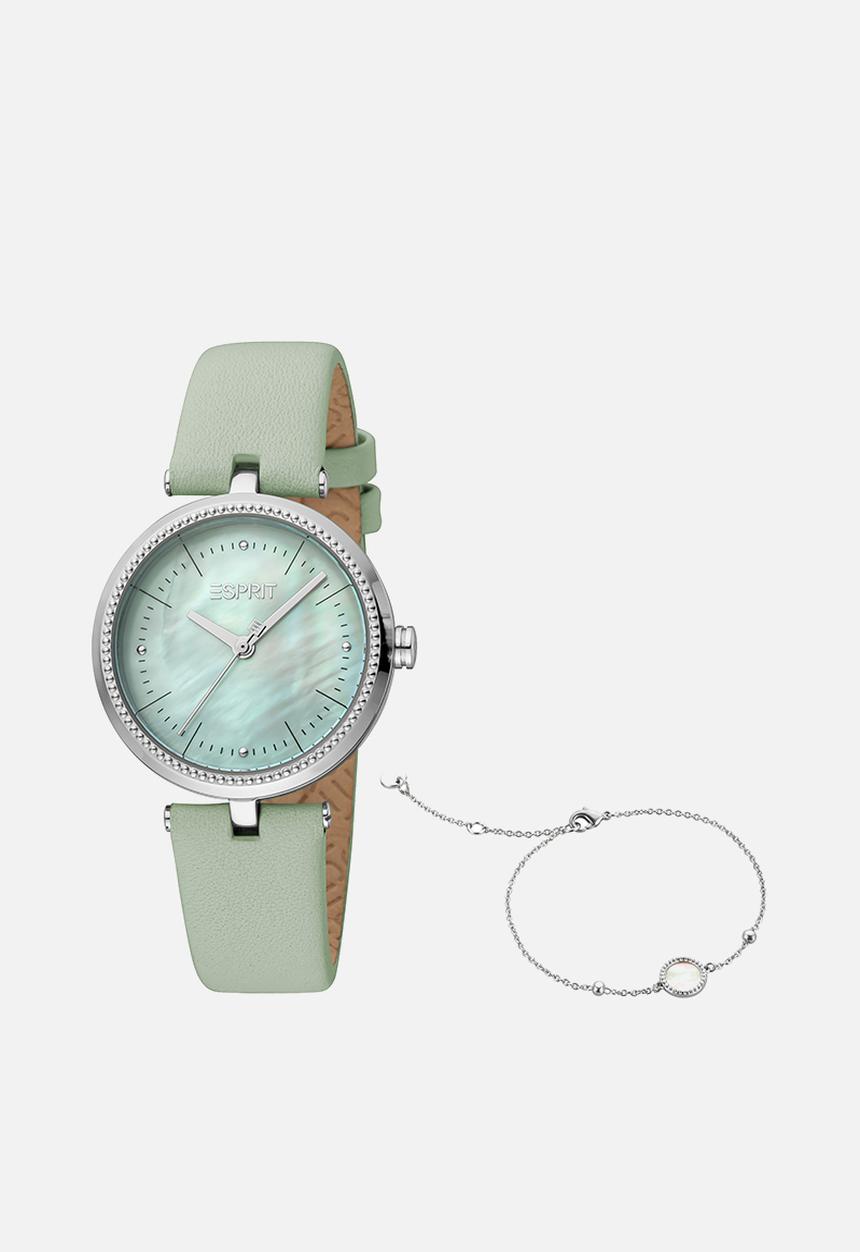 Esprit - Esprit es1l296l0035set watch - green