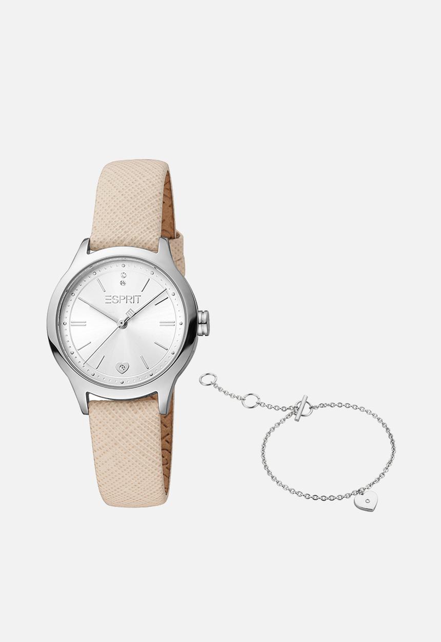 Esprit - Esprit es1l330l0015set watch - cream