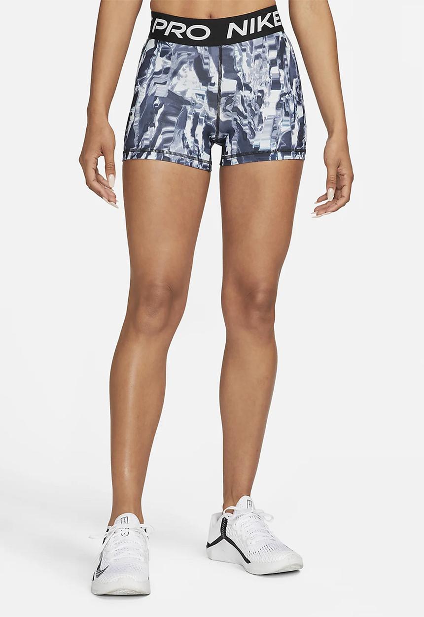 Nike - W np df mr 3in short aop - black