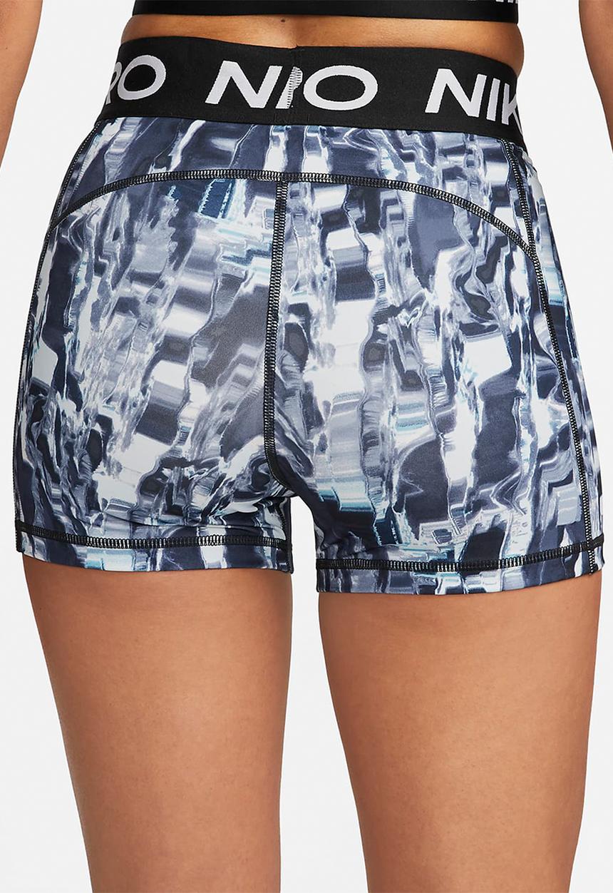 Nike - W np df mr 3in short aop - black