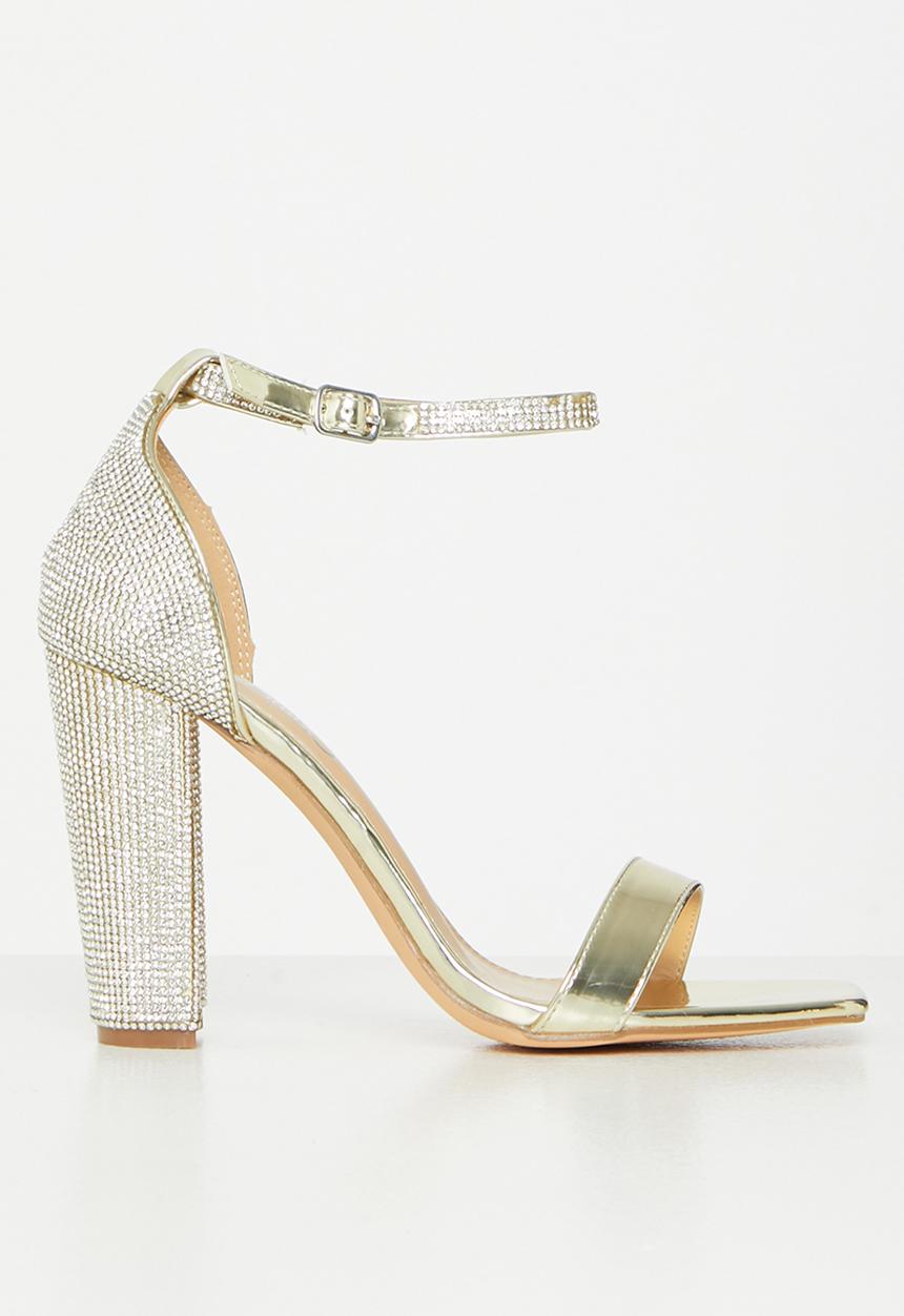 Miss Black - Funk1 block heel - gold
