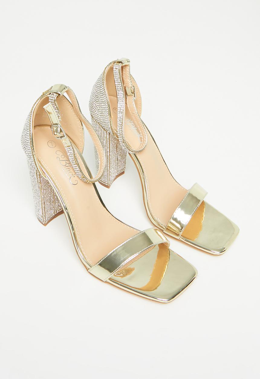Miss Black - Funk1 block heel - gold