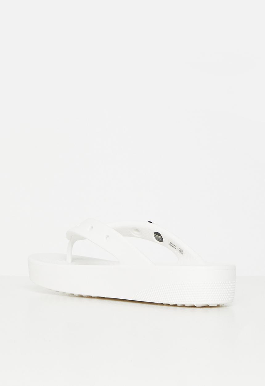 Crocs - Classic platform flip w - white