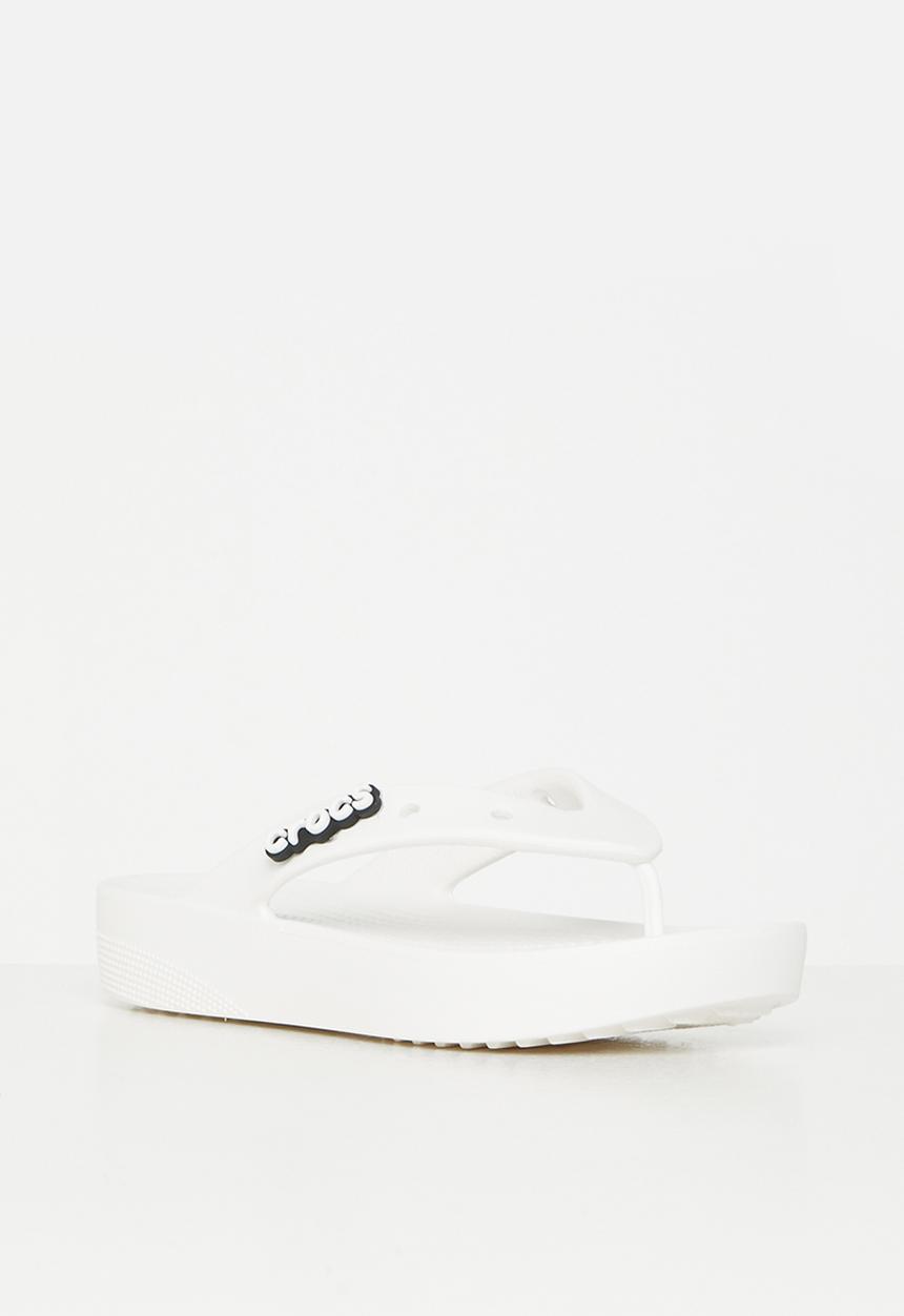 Crocs - Classic platform flip w - white