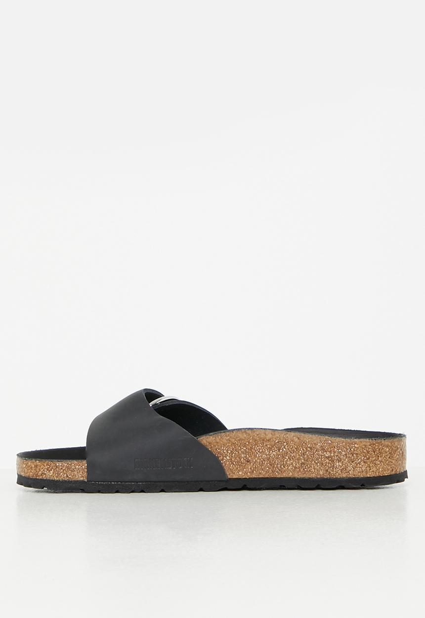 Birkenstock - Madrid big buckle waxy oiled leather regular - black