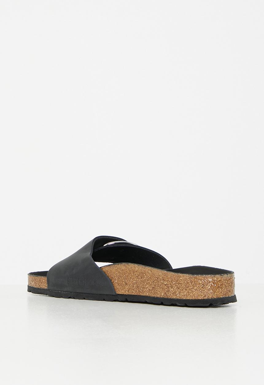 Birkenstock - Madrid big buckle waxy oiled leather regular - black