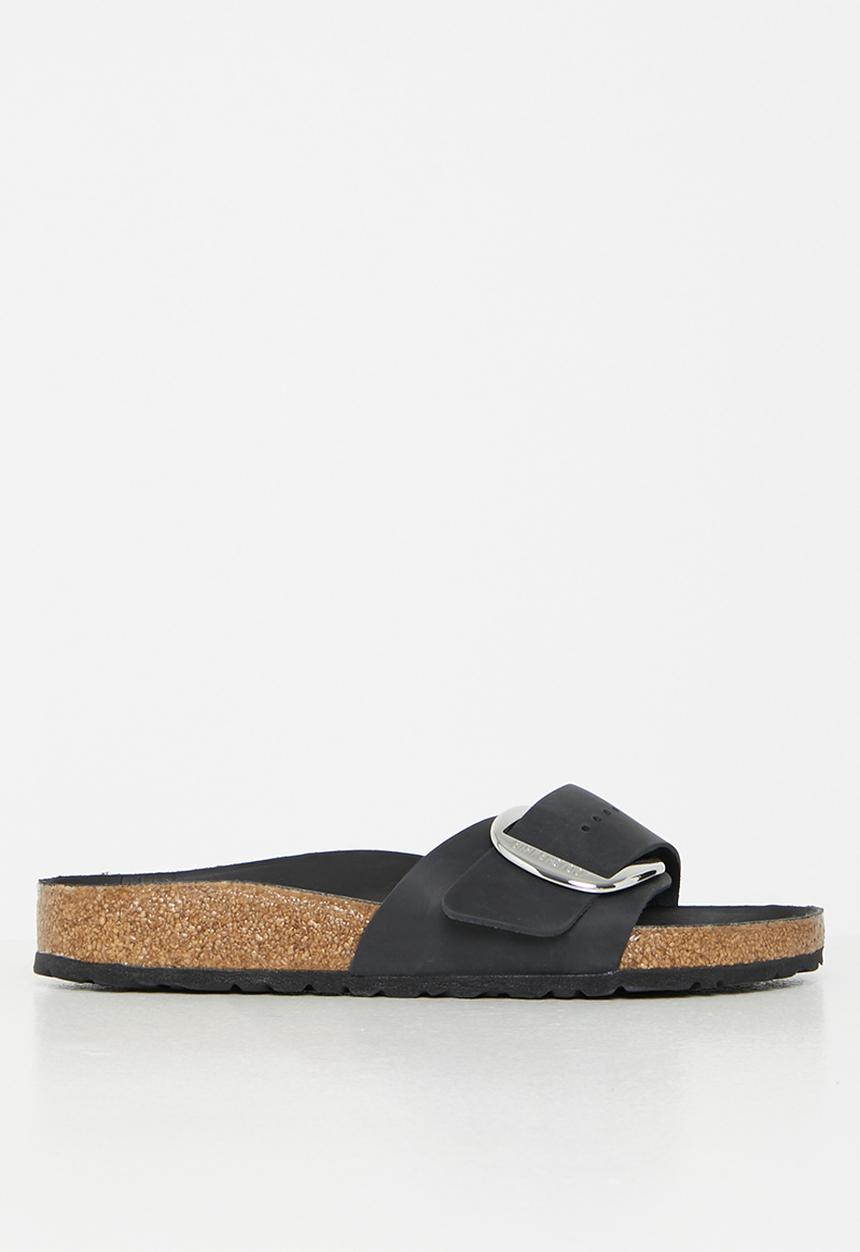Birkenstock - Madrid big buckle waxy oiled leather regular - black