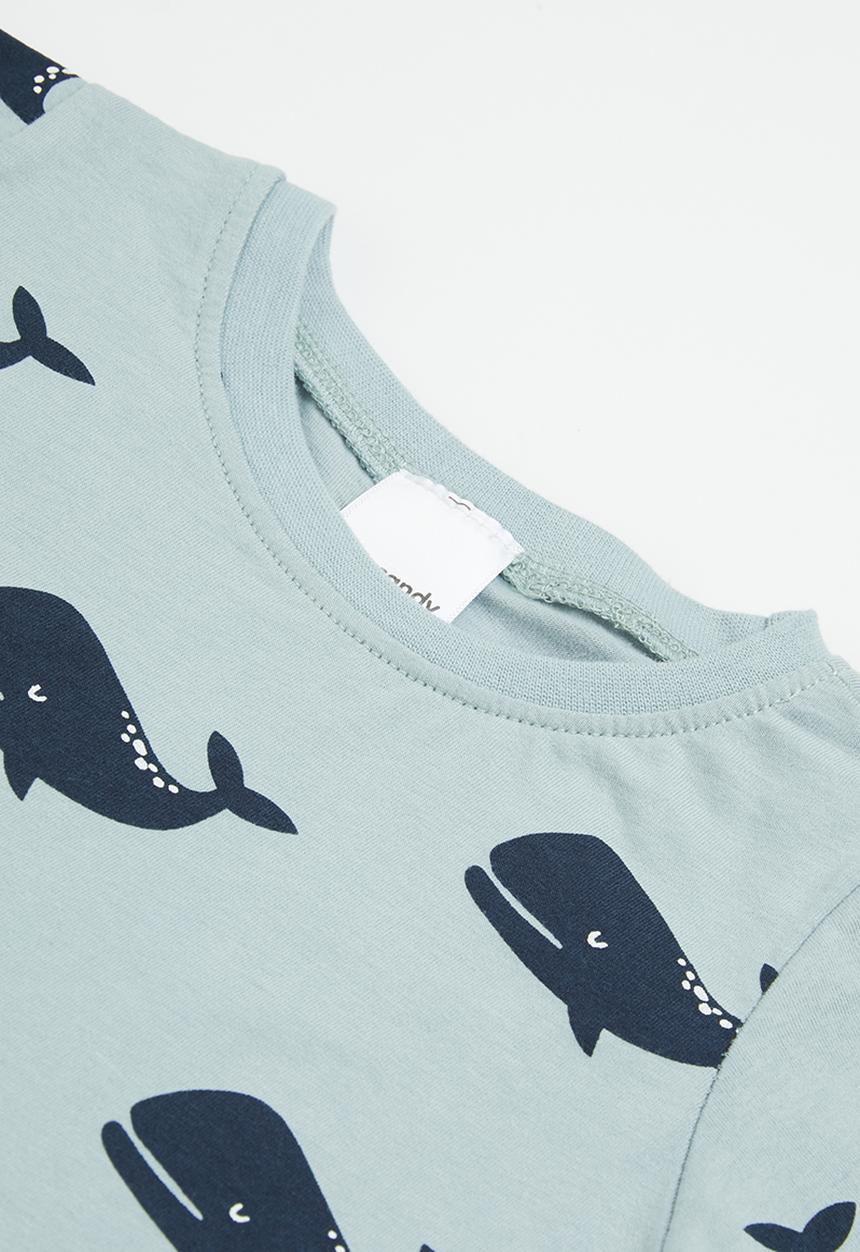 Pop Candy - Boys whale tee & shorts set - blue