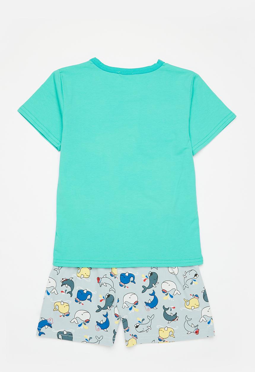 Pop Candy - Dolphin pj set - blue/grey