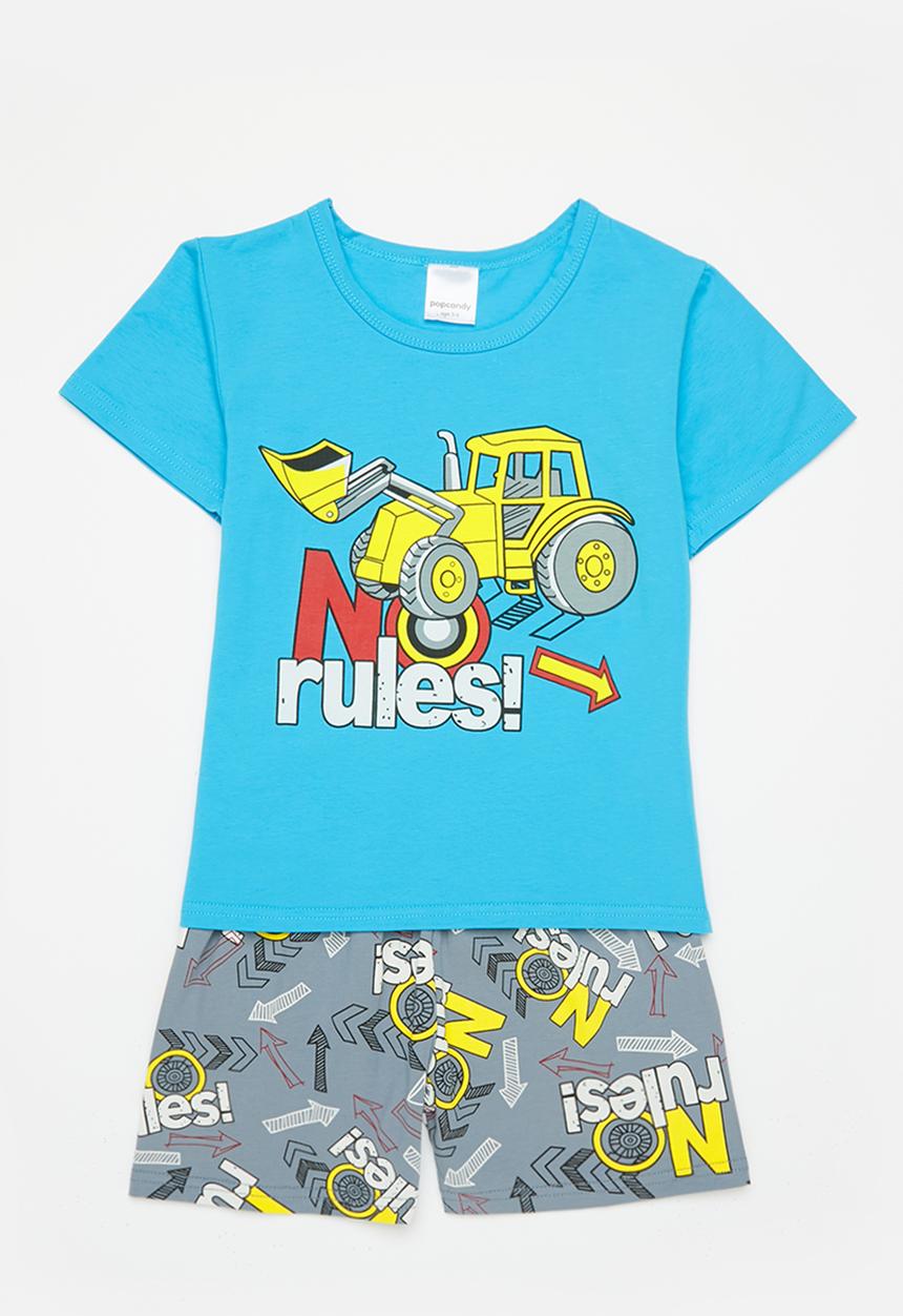 Pop Candy - No rules pj set - blue/grey