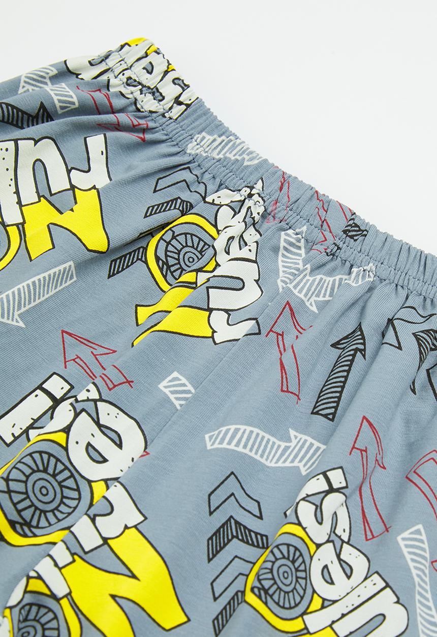 Pop Candy - No rules pj set - blue/grey