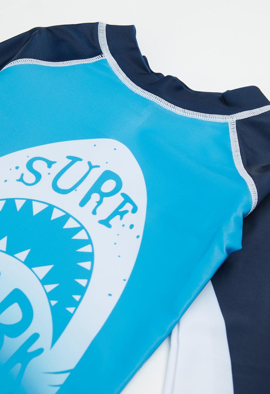 Pop Candy - Boys surf shark swim set - blue & navy