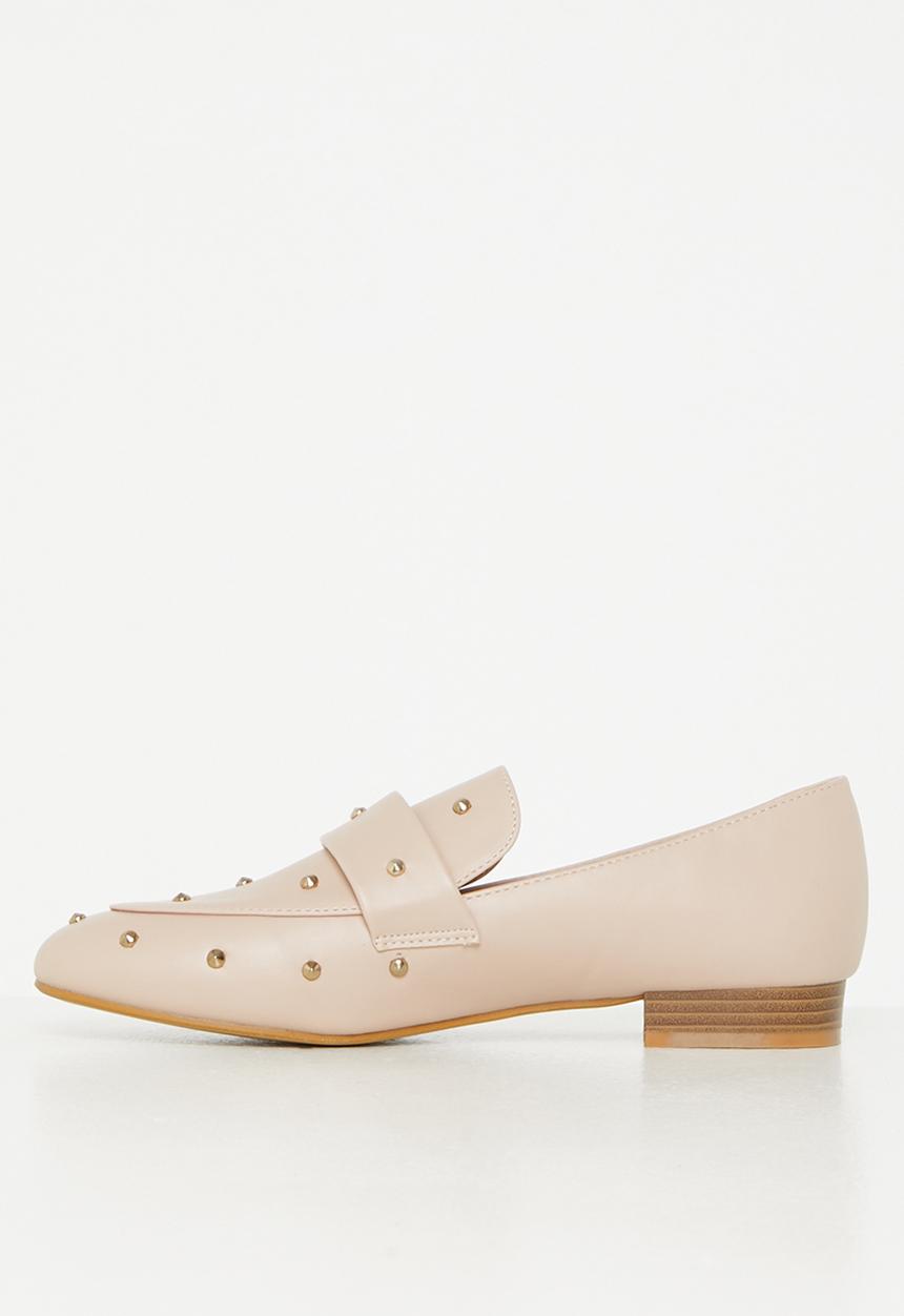 Plum - Optic studded loafer - neutral