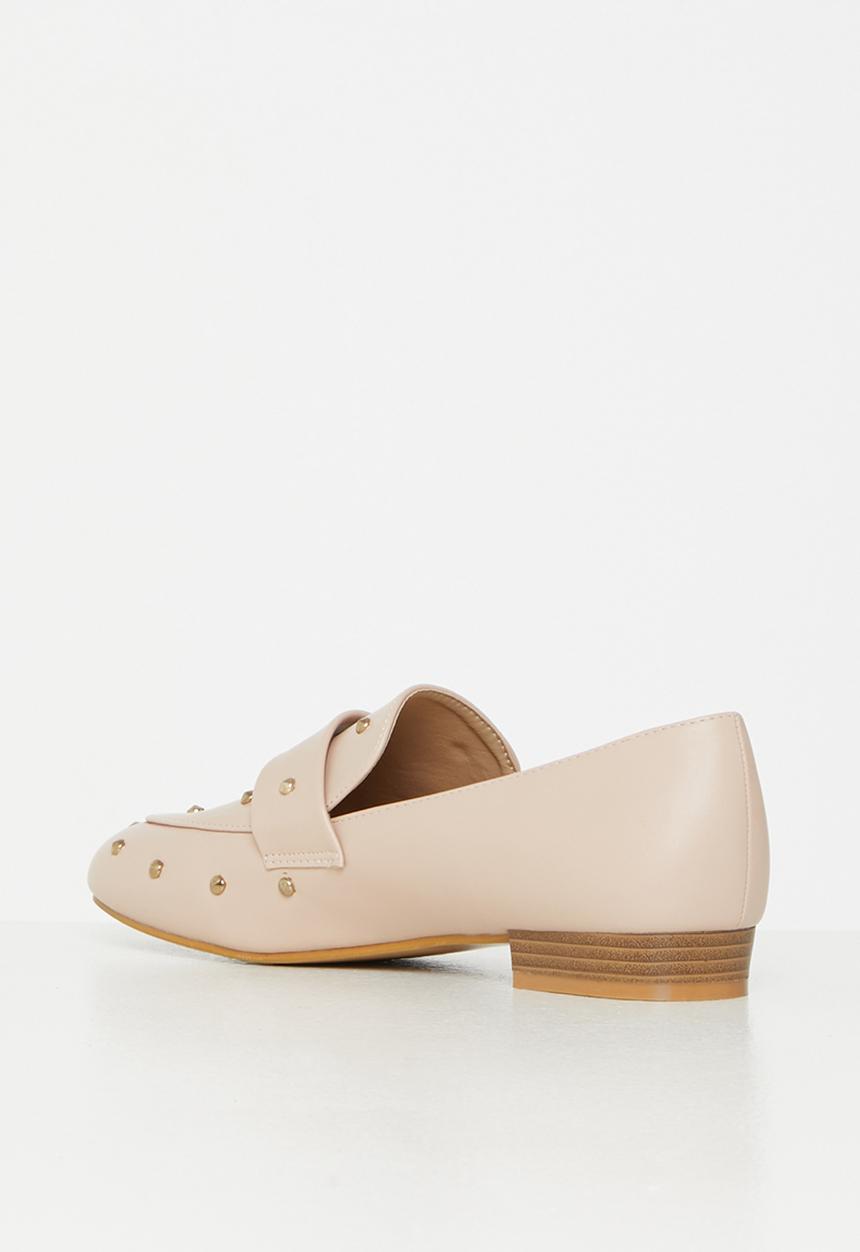 Plum - Optic studded loafer - neutral