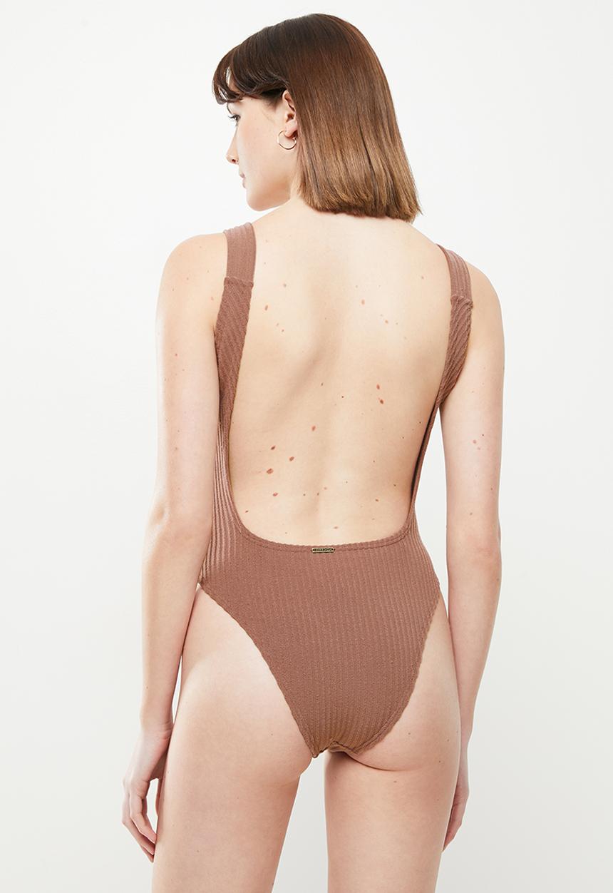 Billabong  - Terry rib square tanker - cocoa