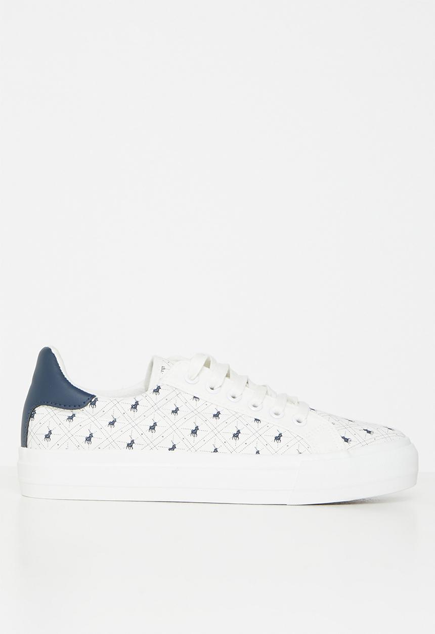 POLO - Pony aop canvas sneaker - white