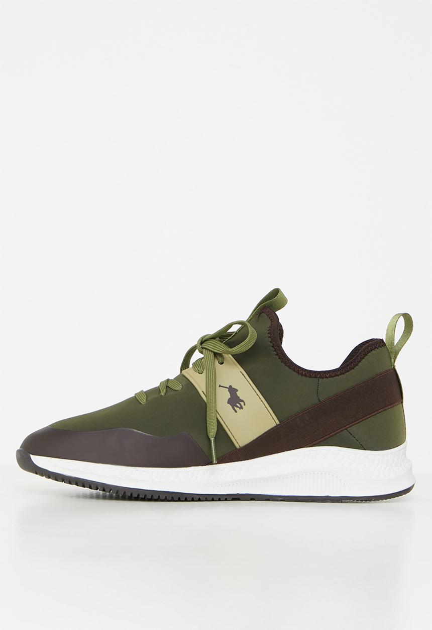 POLO - Mens athleisure side flash polo sneaker - olive