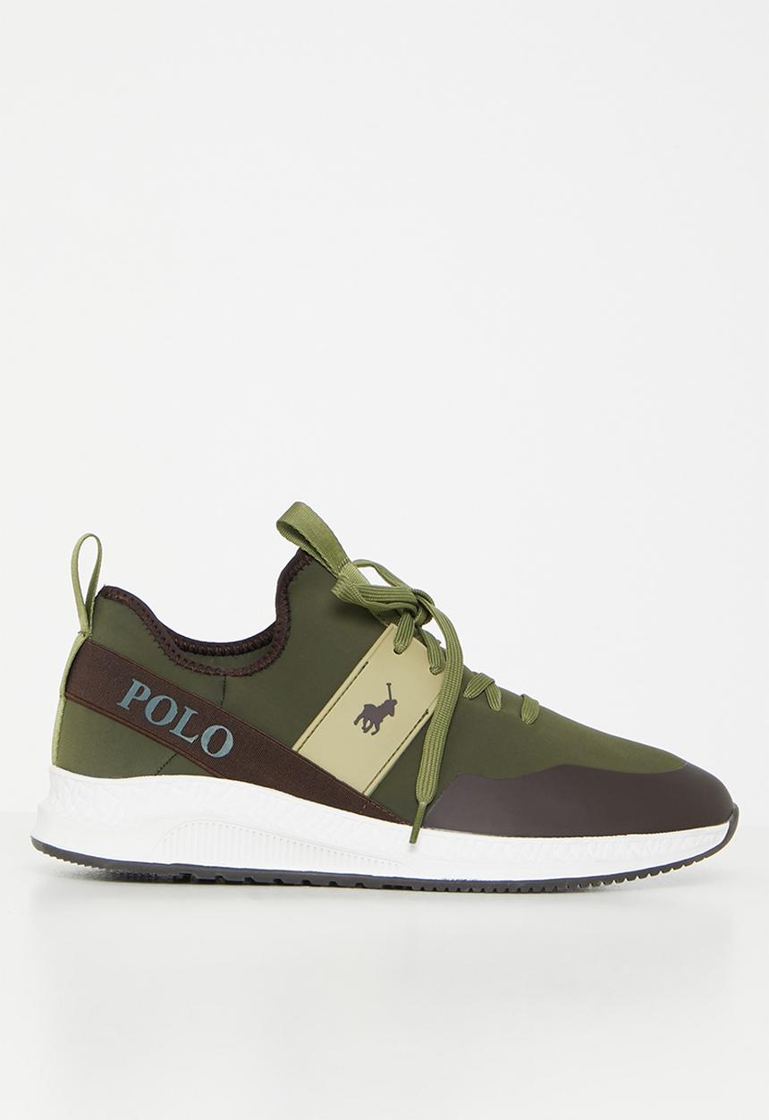 POLO - Mens athleisure side flash polo sneaker - olive