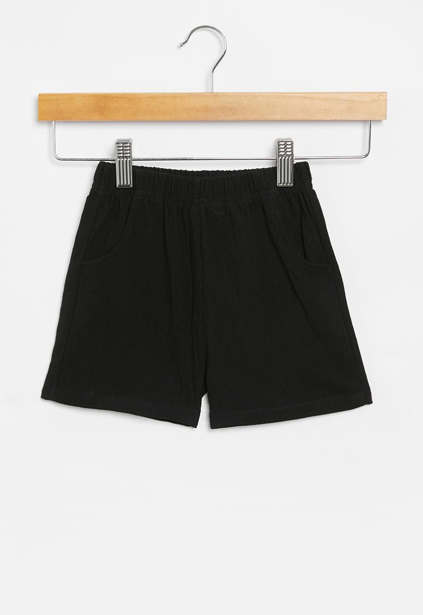 Pop Candy - Elastic waist shorts - black