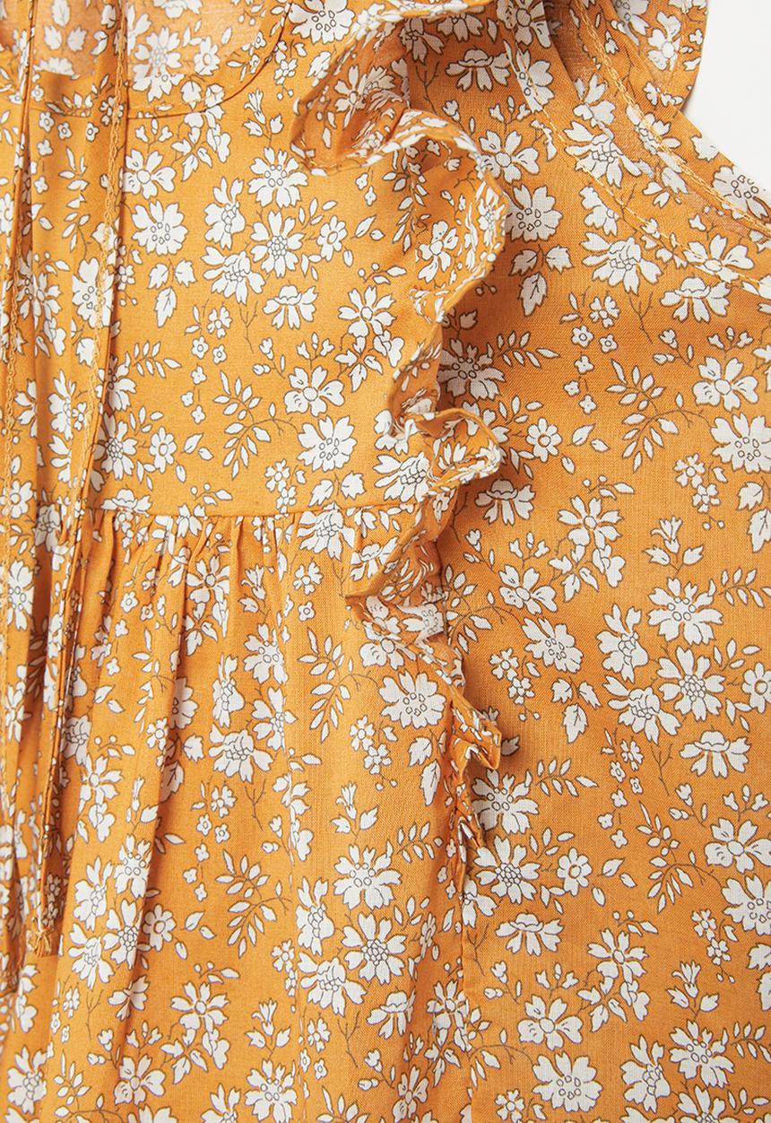 Pop Candy - Printed dress - mustard