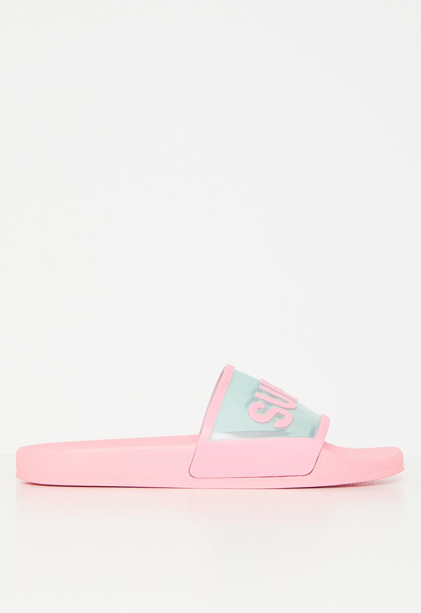 SUPERGA - 1908 Slides clear id - a3l pink green water