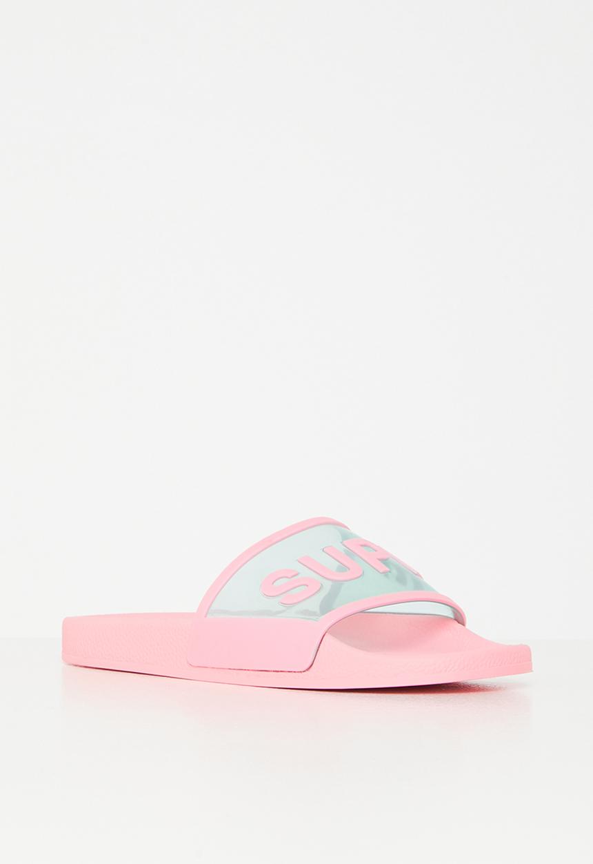 SUPERGA - 1908 Slides clear id - a3l pink green water