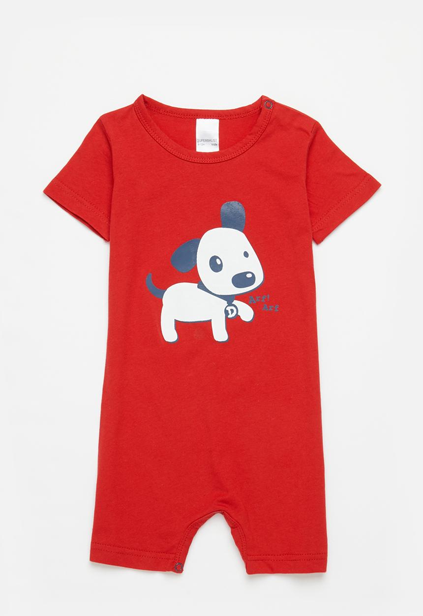 Superbalist - Boys printed romper - red