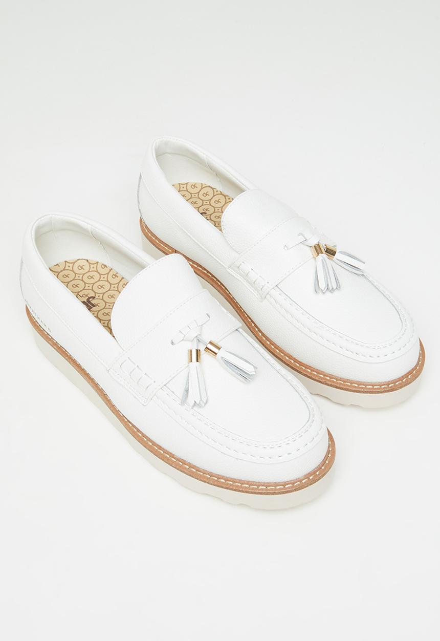 Jonathan D - J Scout genuine leather loafer - white
