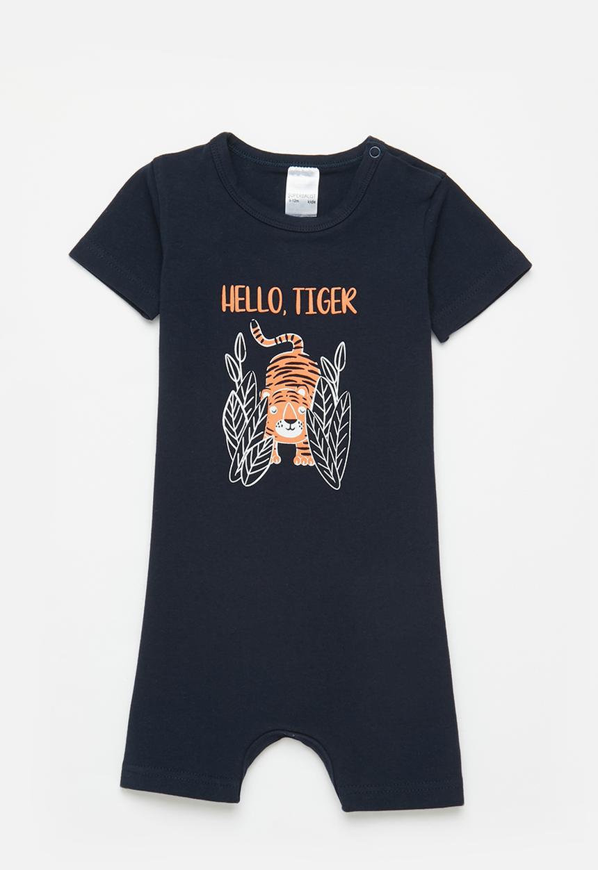 Superbalist - Boys printed romper - navy