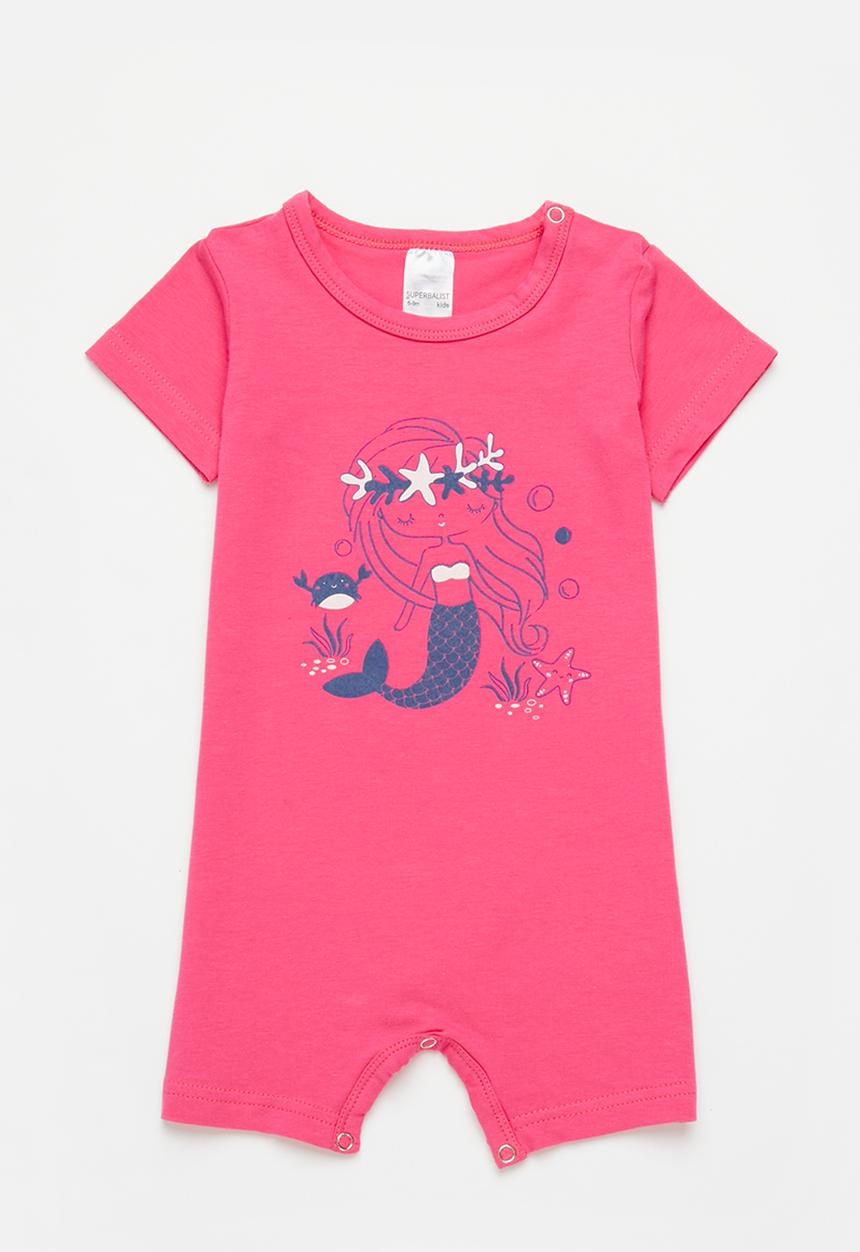 Superbalist - Girls printed romper - pink