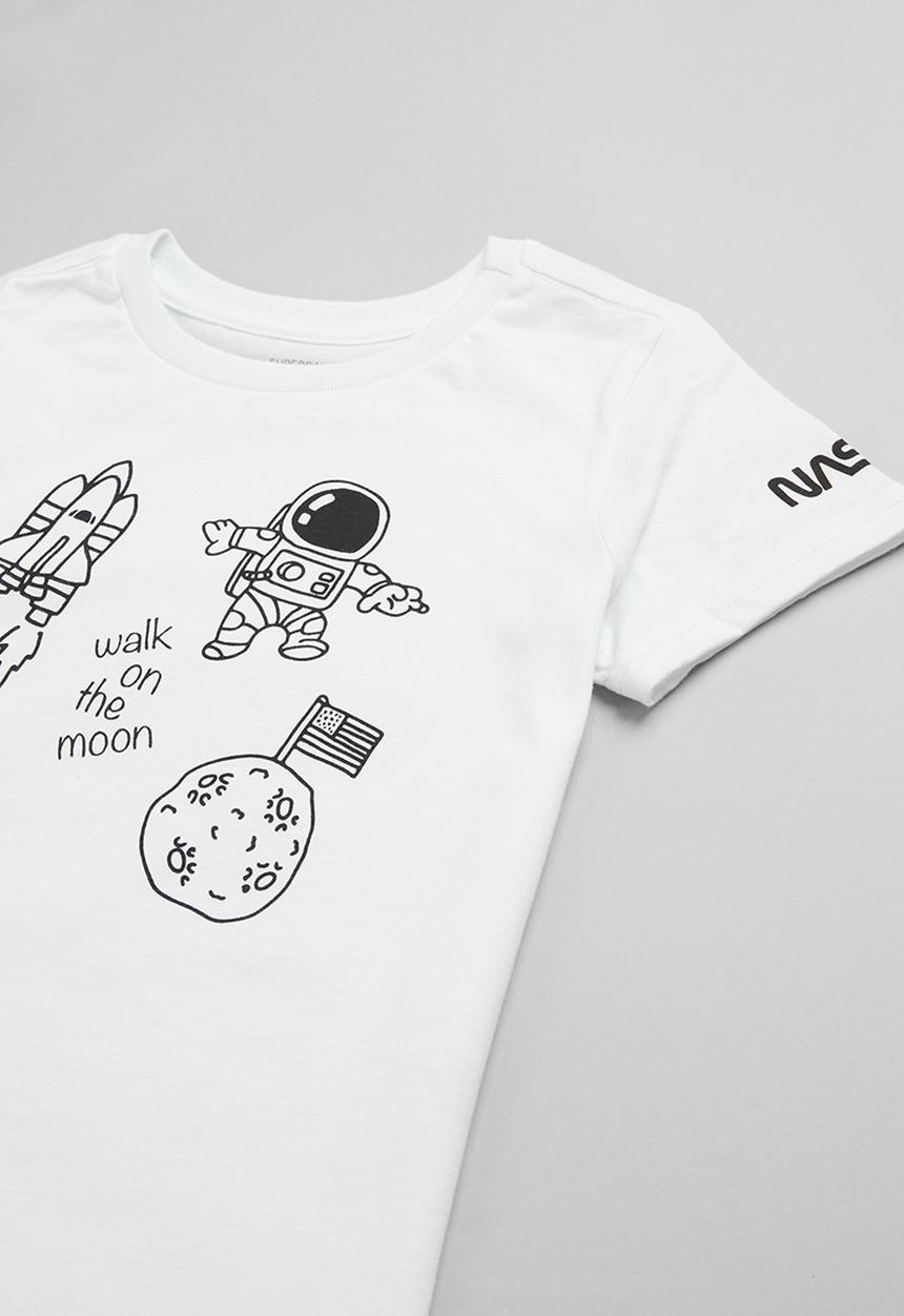 Superbalist - Boys nasa summer pj set - white & black
