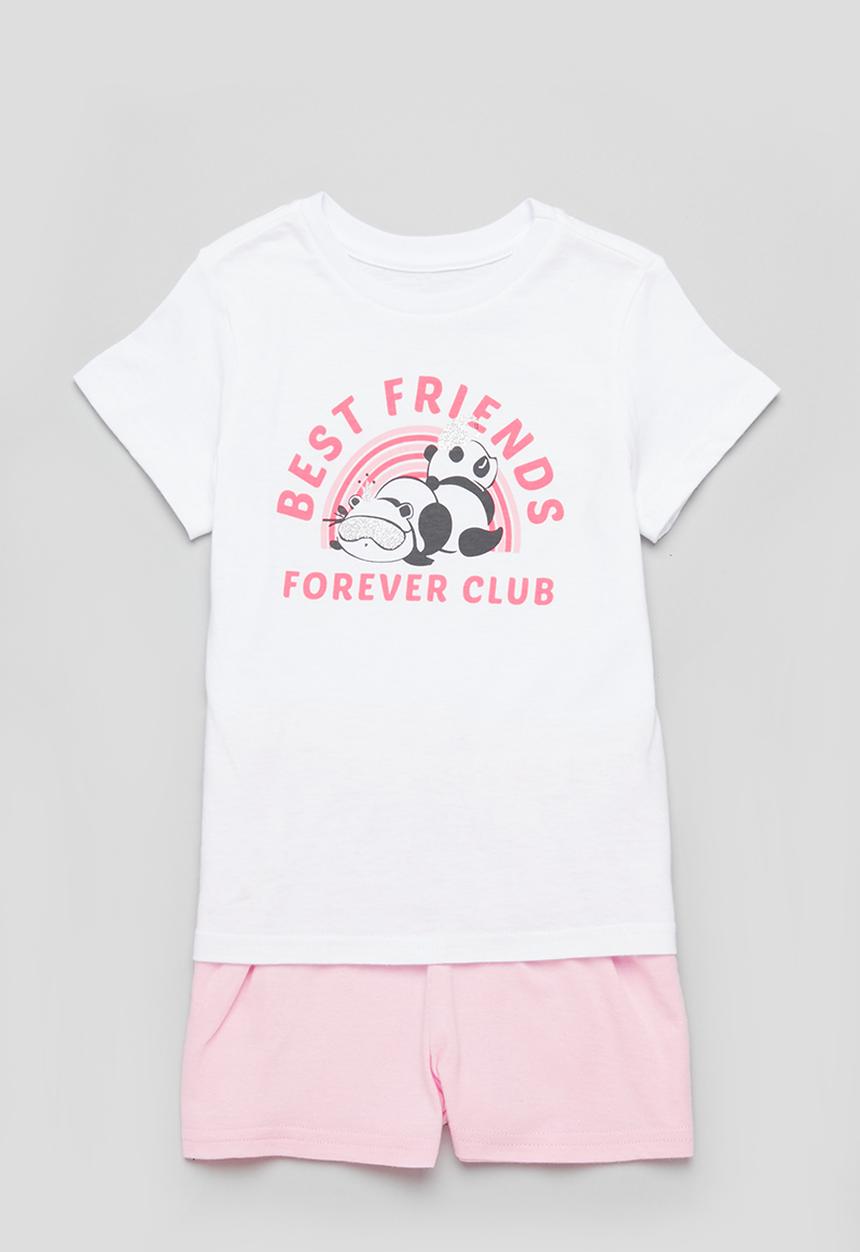 Superbalist - Printed pj set - white & pink