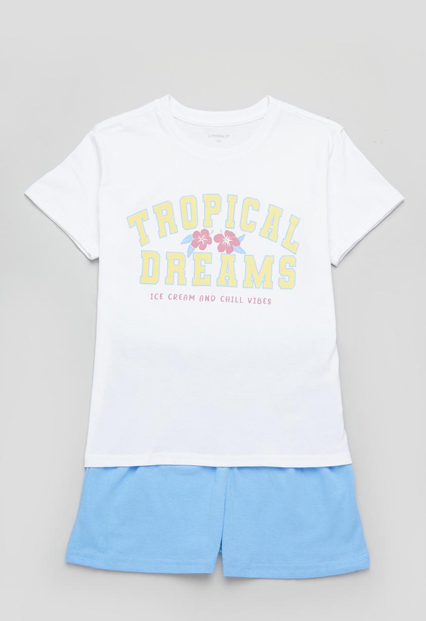 Superbalist - Pj set - white & blue