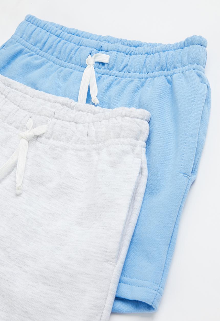 Superbalist - 2 Pack sweat short - blue & grey 