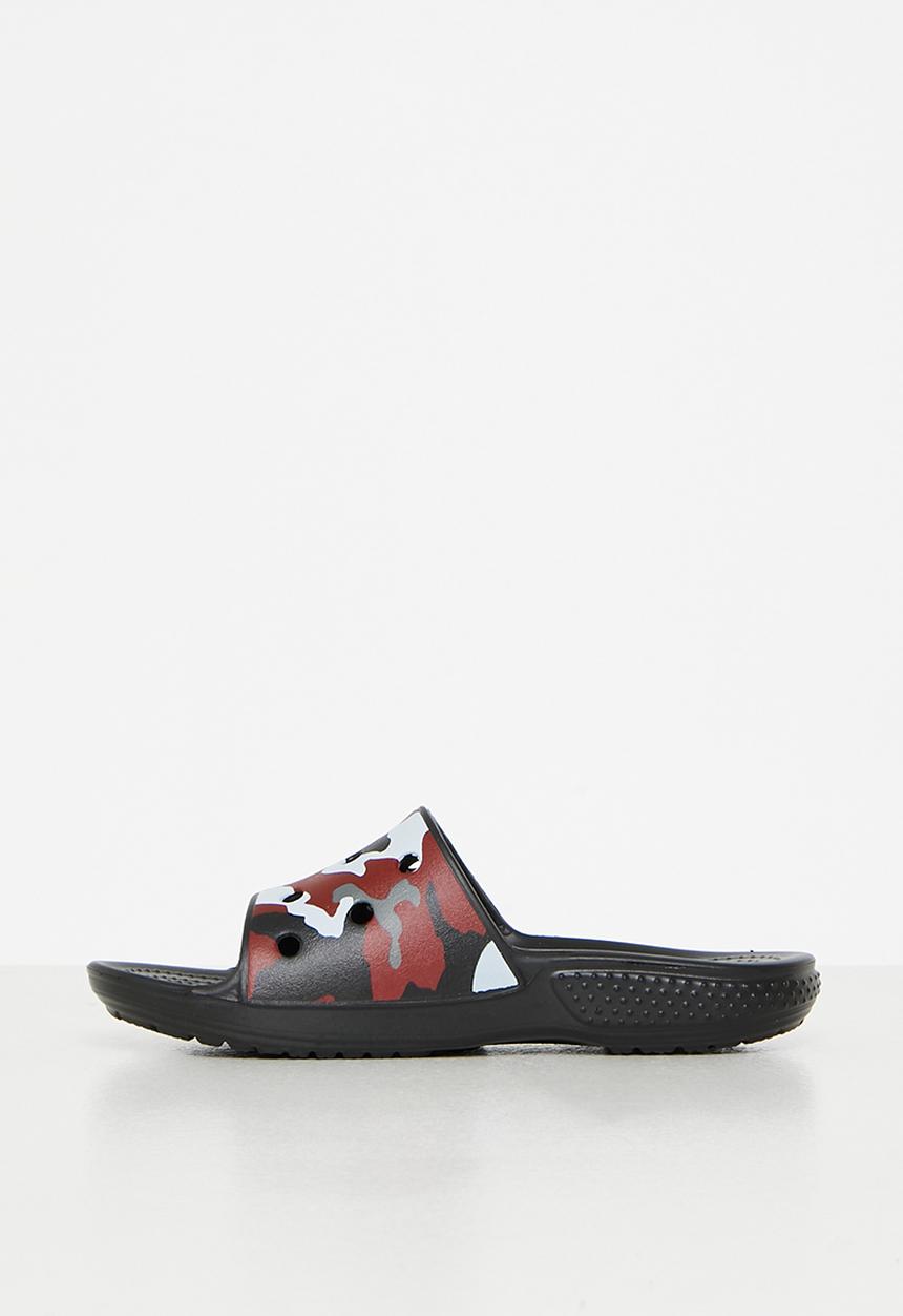 Crocs - Classic crocs camo slide k - black & red