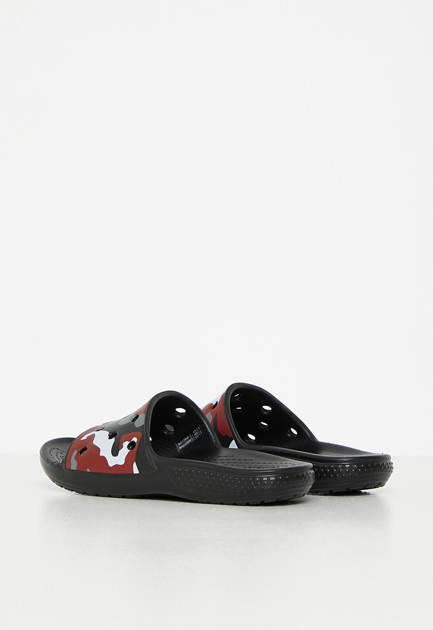 Crocs - Classic crocs camo slide k - black & red
