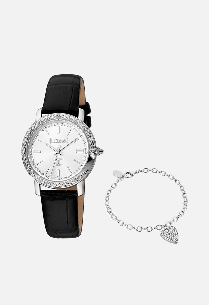 Just Cavalli - Just cavalli jc1l212l0015set watch - black & silver