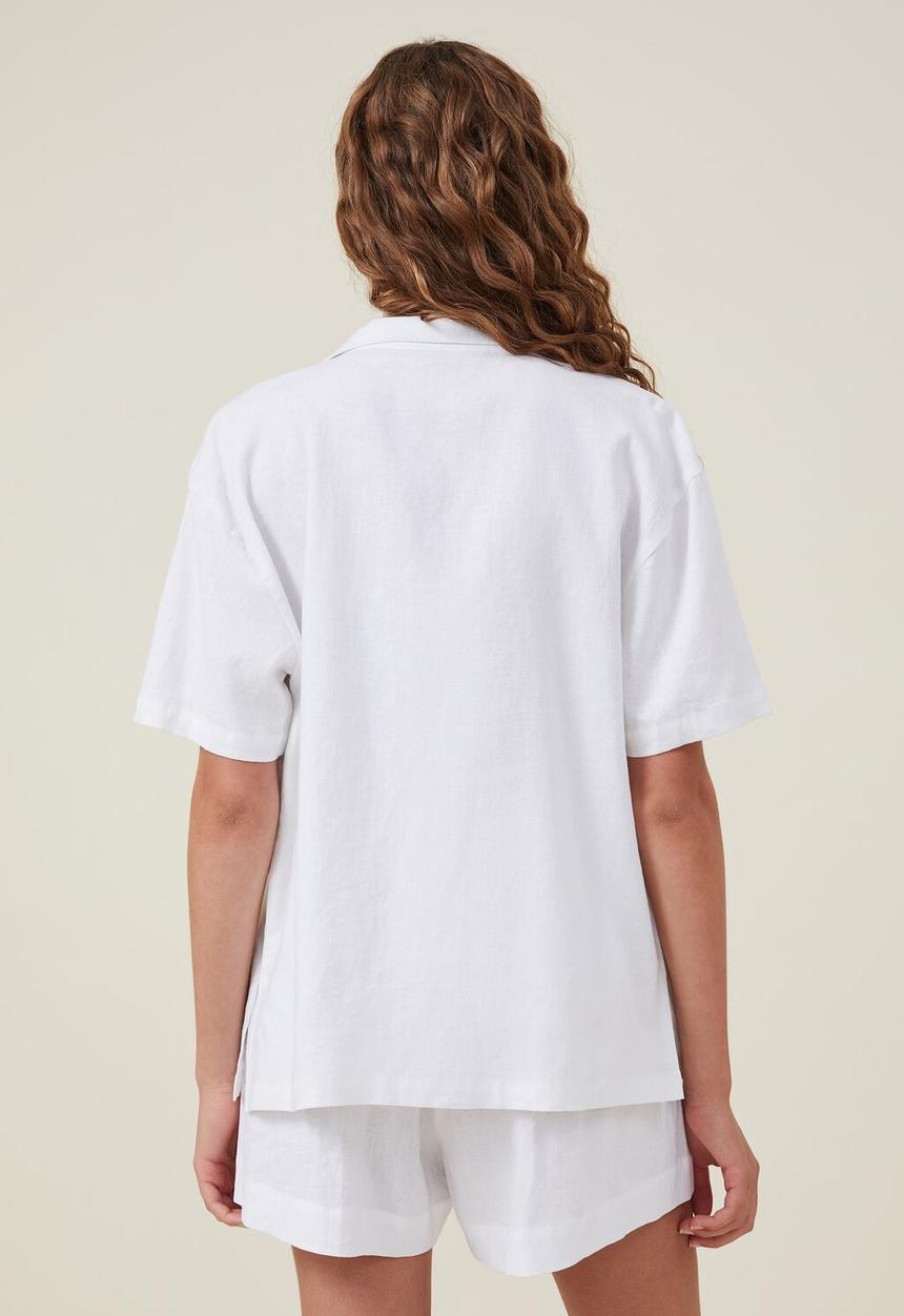 Cotton On - Haven short sleeve shirt - whtie