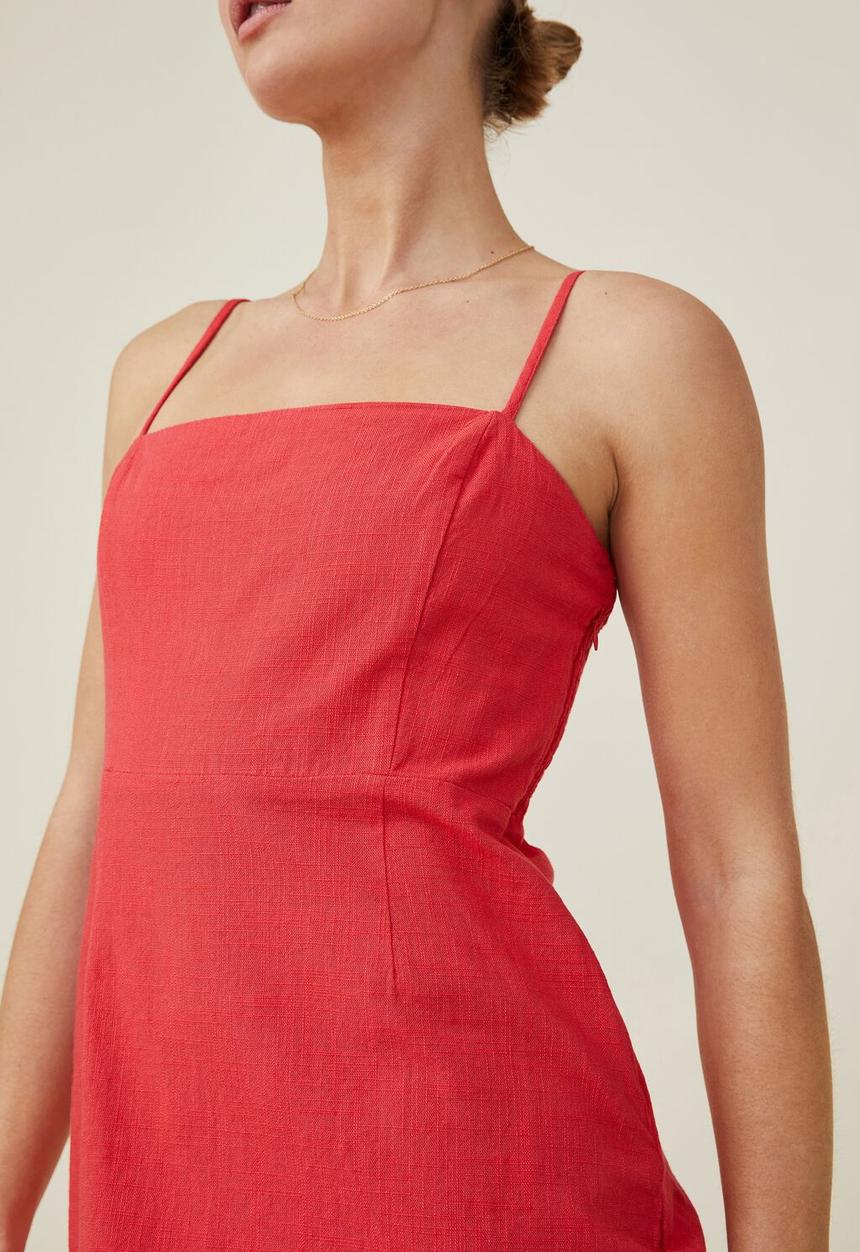 Cotton On - Molly strappy mini dress - summed red