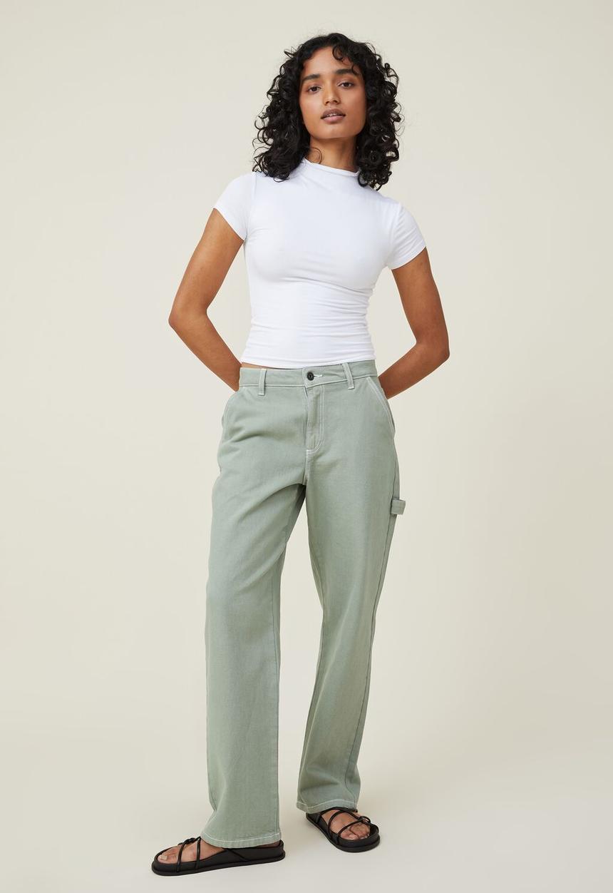 Cotton On - Nadia mock neck short sleeve top - white
