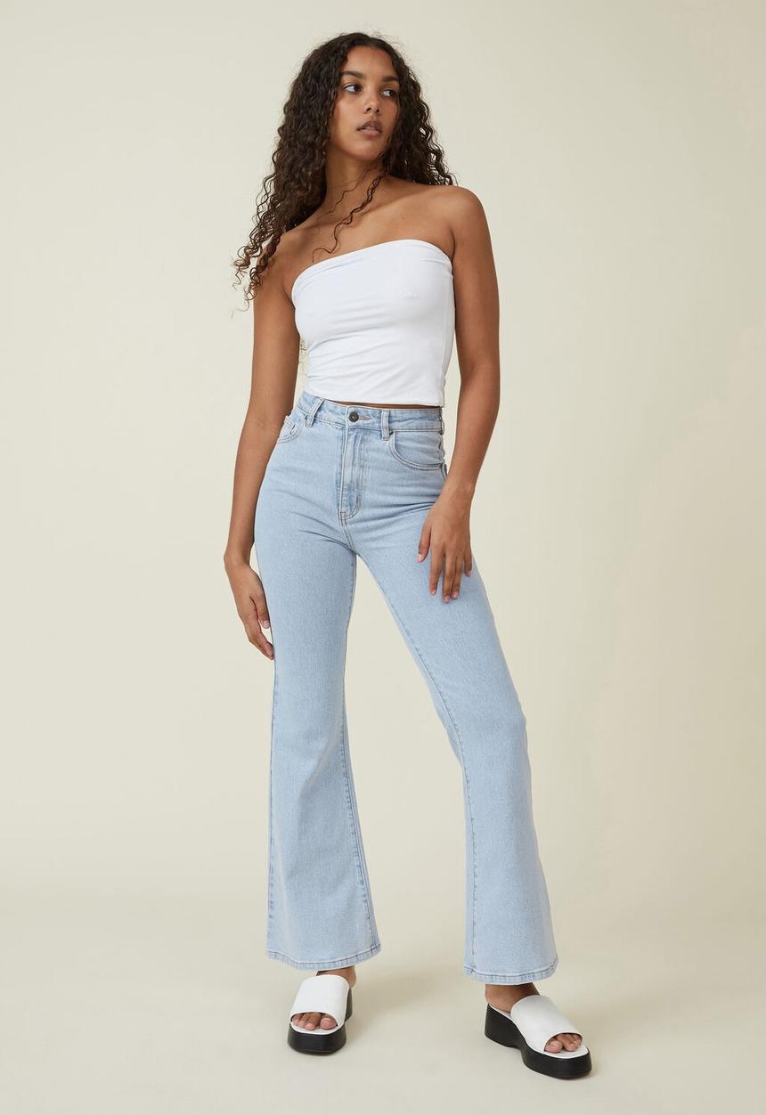 Cotton On - Original flare jean - foam blue