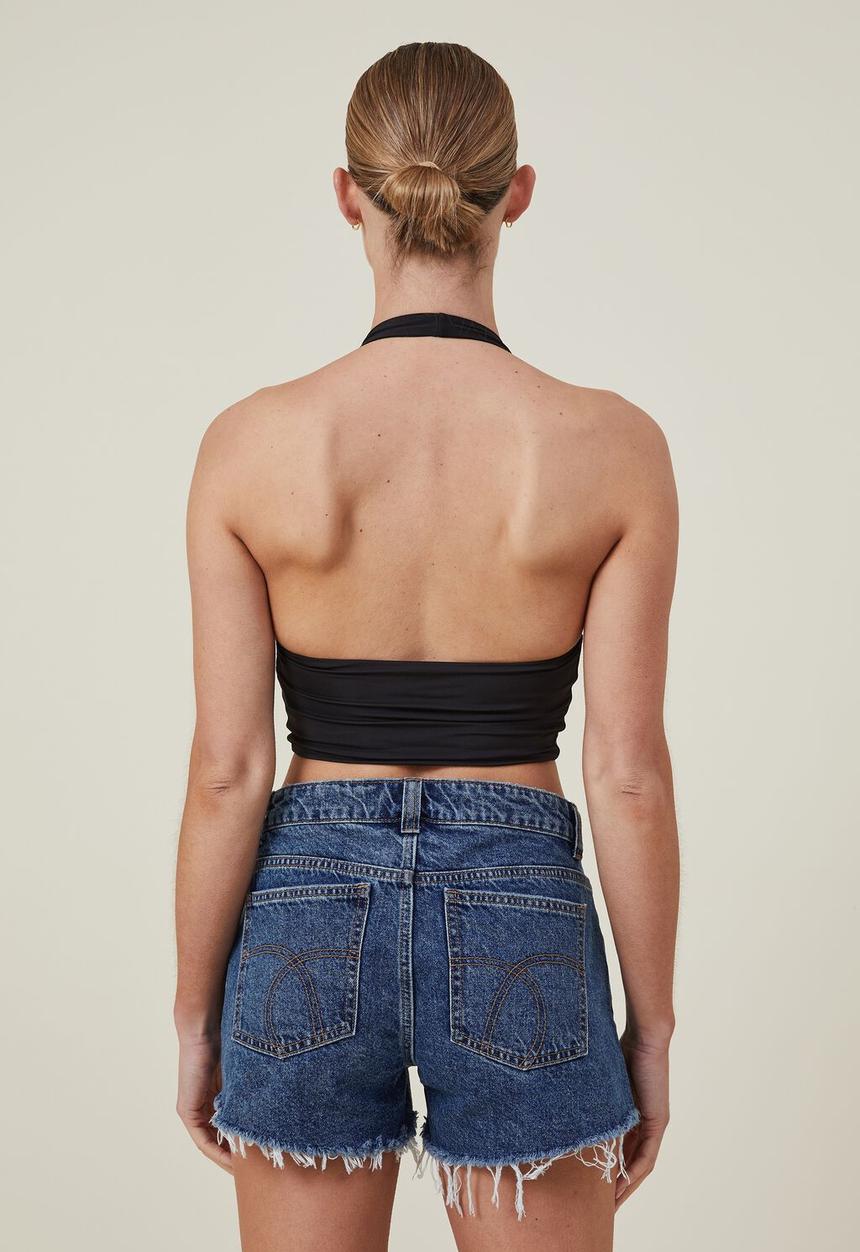 Cotton On - Sculpted halter top - black
