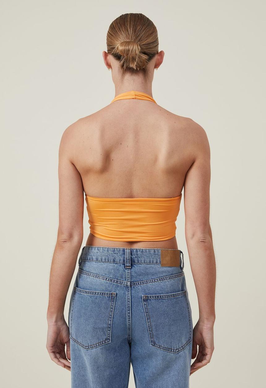 Cotton On - Sculpted halter top - soft orange