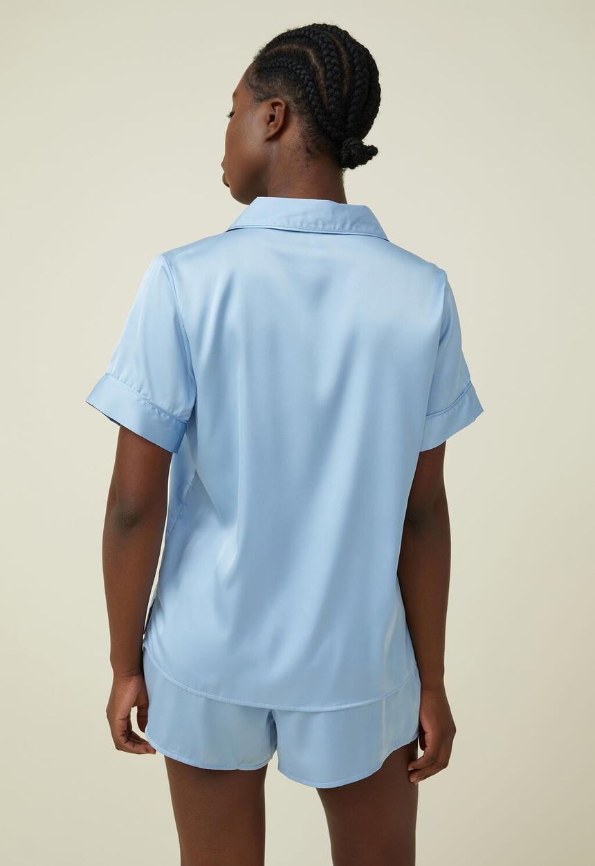 Cotton On - Body satin sleep set - silky blue