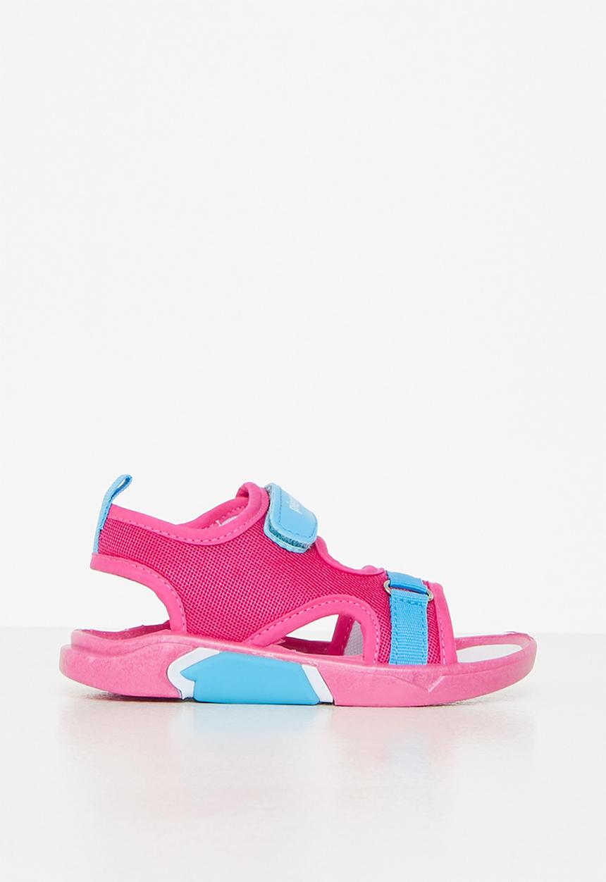 Pierre Cardin - Hook and loop fastener strap sandal - aqua & pink